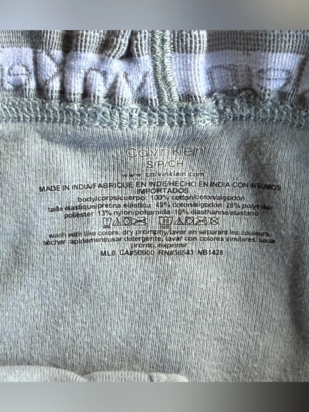 Mens’s Calvin Klein Light Gray Briefs - Small